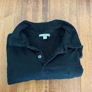 James perse black polo shirt XS